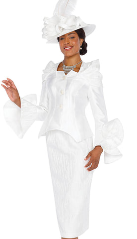Aussie Austine Church Suit 5889-White - Church Suits For Less