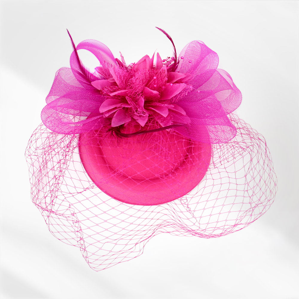 BDF Fascinator Hat 1261 Pink - Church Suits For Less