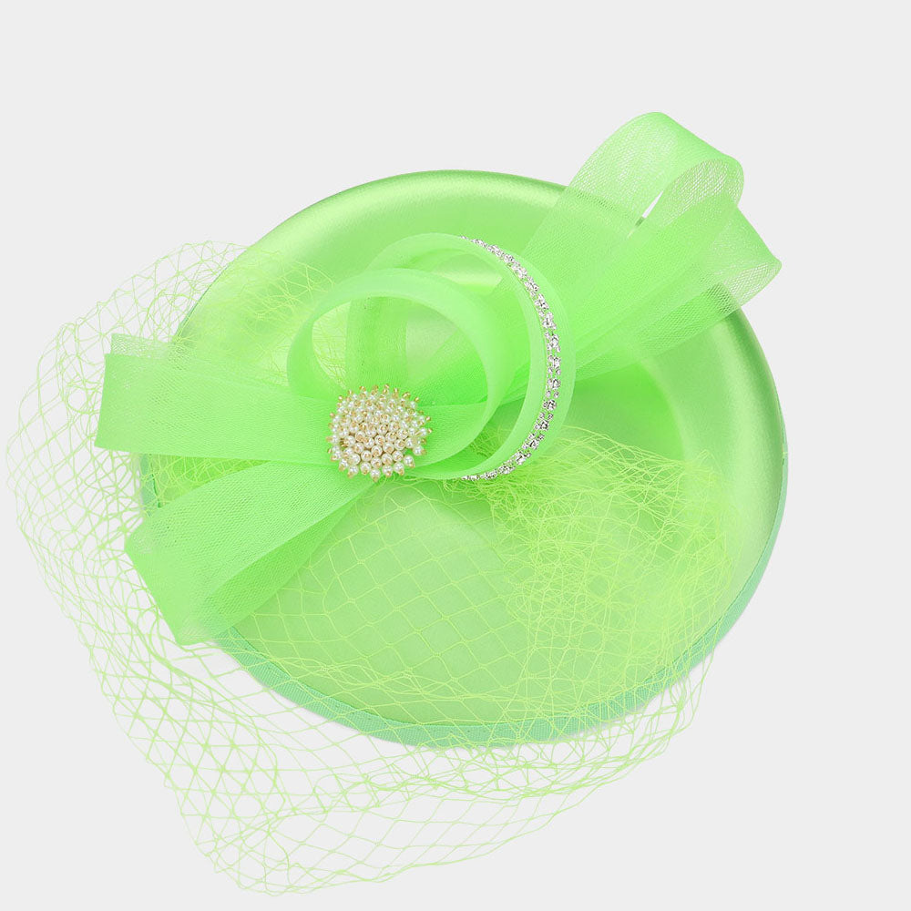 BDF Fascinator Hat 428 Lime - Church Suits For Less