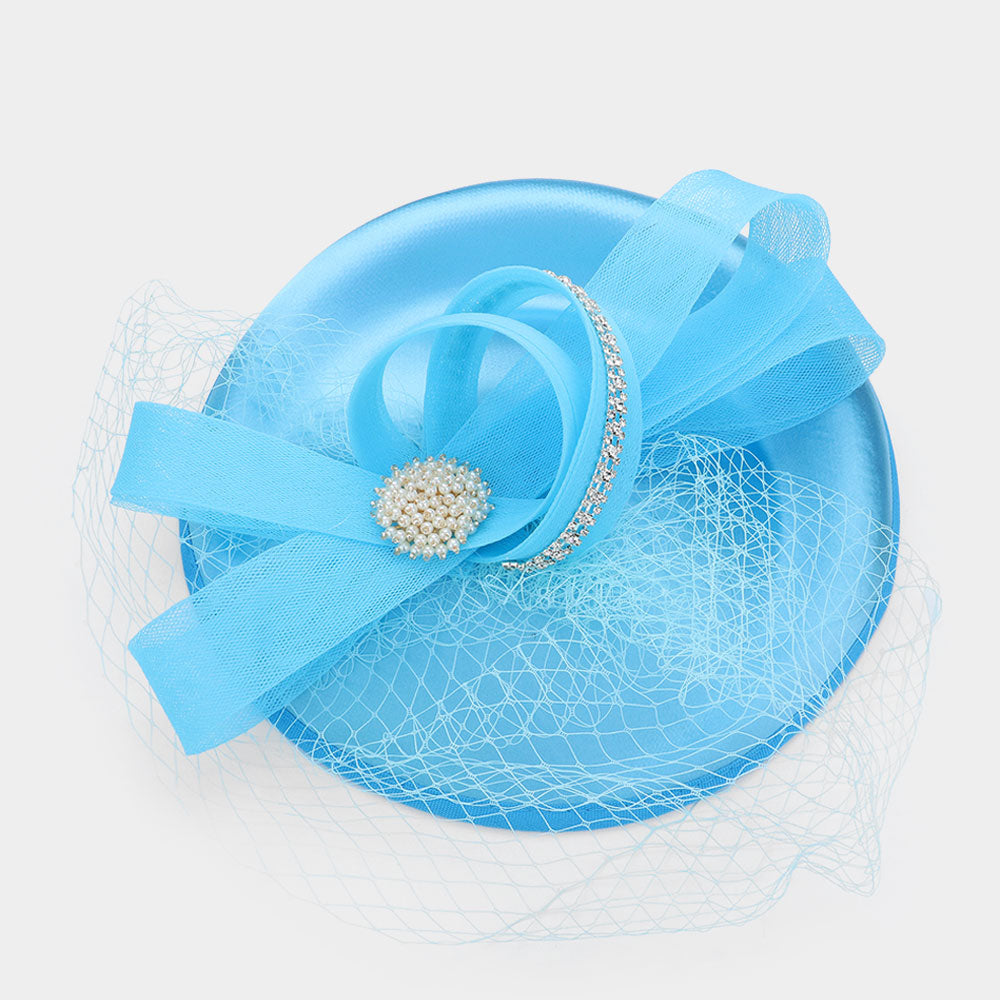 BDF Fascinator Hat 428 Turquoise - Church Suits For Less
