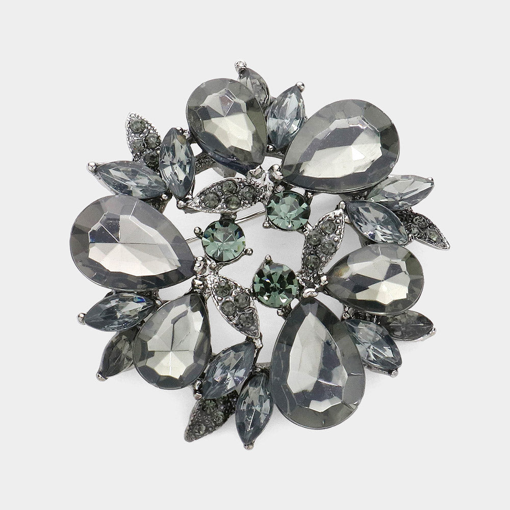 Women Church Brooch- 1124 Black - Church Suits For Less