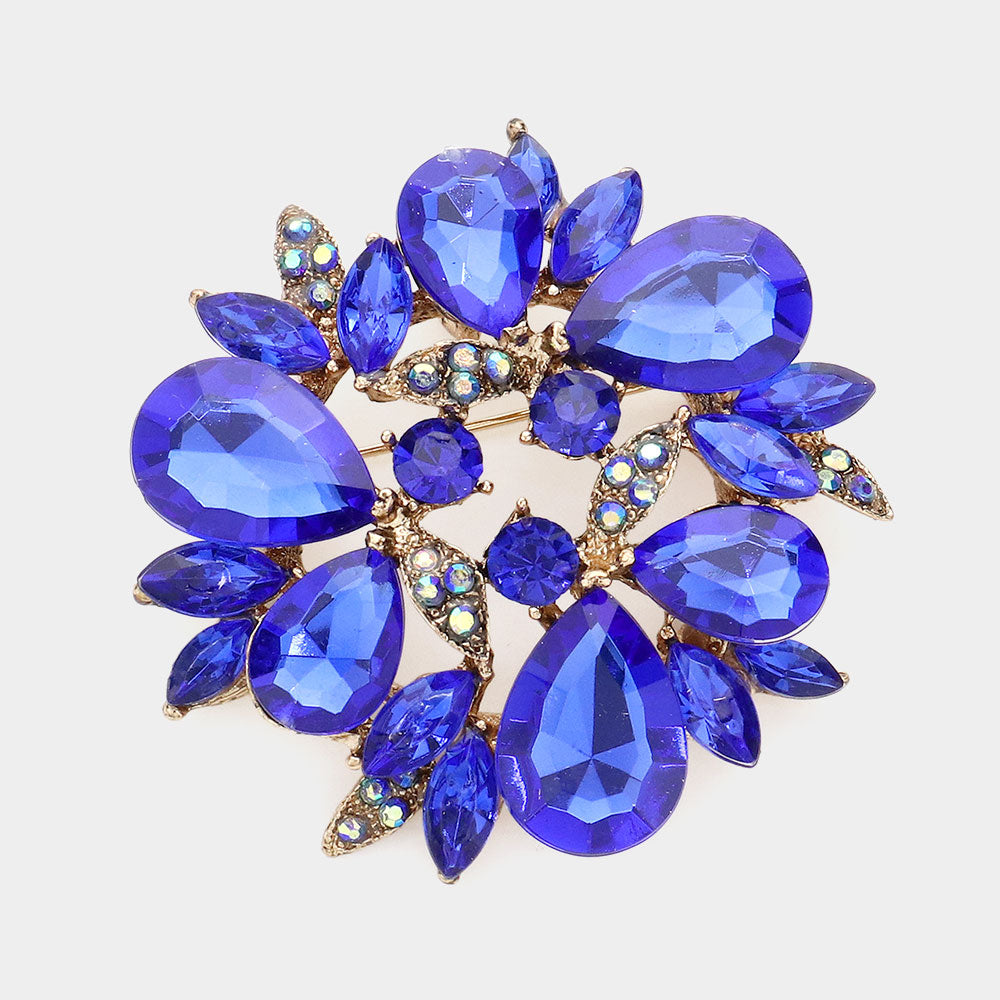 Women Church Brooch-1124 Royal - Church Suits For Less