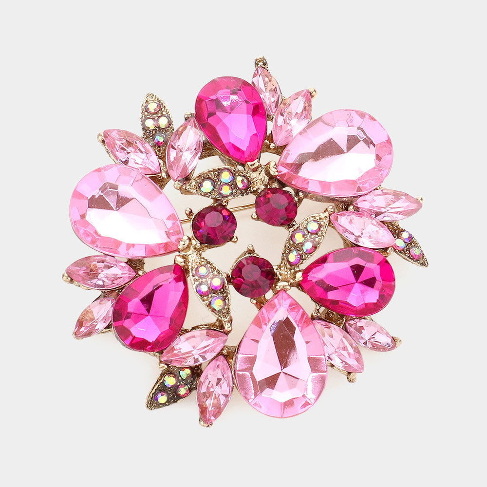 Women Church Brooch- 1124 Pink - Church Suits For Less