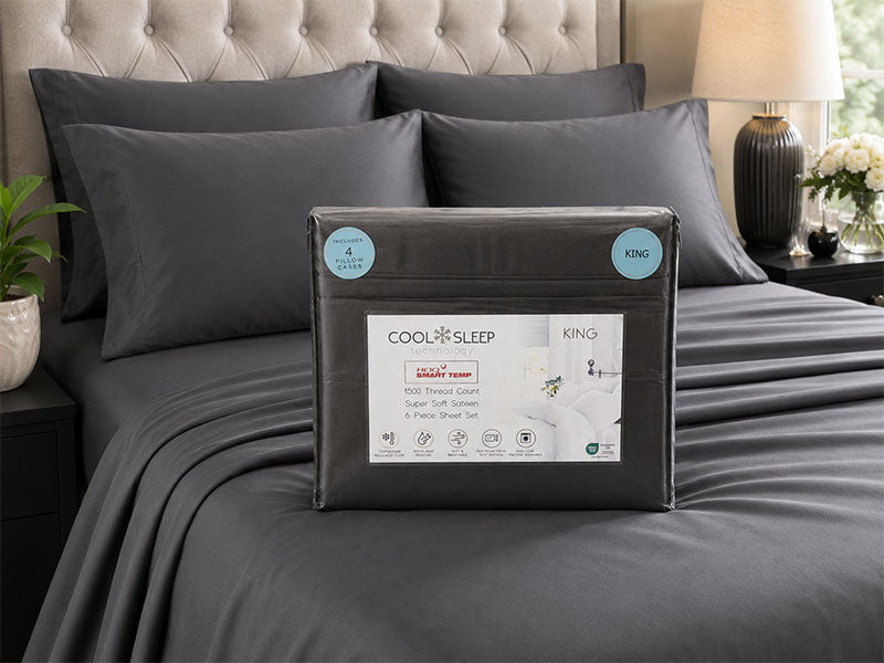 Cool Sleep Technology Dark Grey Sheet Set