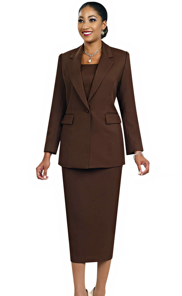 Ben Marc Usher Suit 2295C-Chocolate - Church Suits For Less