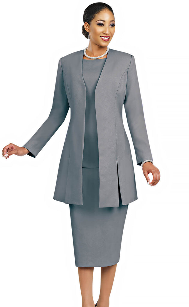 Ben Marc Usher Suit 2296C-Silver - Church Suits For Less