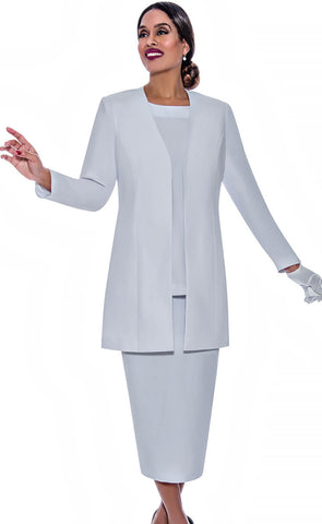 Ben Marc Usher Suit 2296-White | Church suits for less