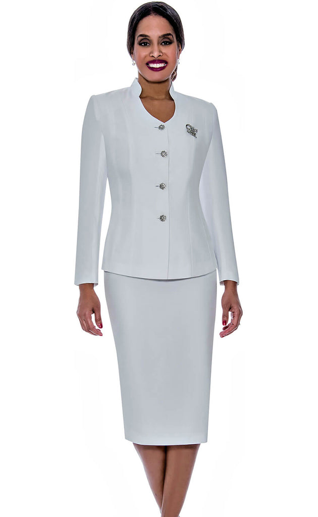 Ben Marc Usher Suit 78099C-White main image 1