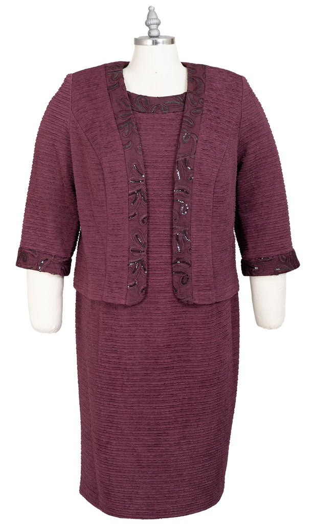 Brianna Milay Jkt Dress 29812-Cranberry - Church Suits For Less