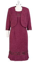 Brianna Milay Jkt Dress 28981-Burgundy - Church Suits For Less