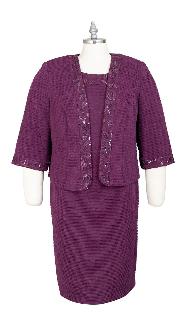 Brianna Milay Jkt Dress 29812-Plum - Church Suits For Less