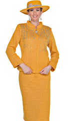 Champagne Italy Church Suit 5966-Gold - Church Suits For Less