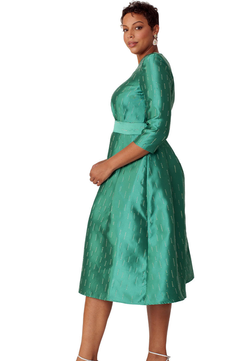 Chancele Dress 9763-Emerald – Church suits for less