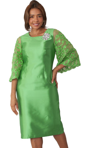 Chancele Church Dress 9721-Emerald - Church Suits For Less