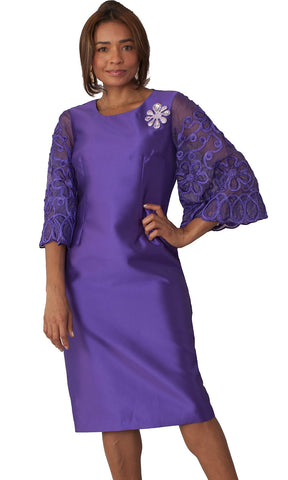 Chancele Church Dress 9721-Purple