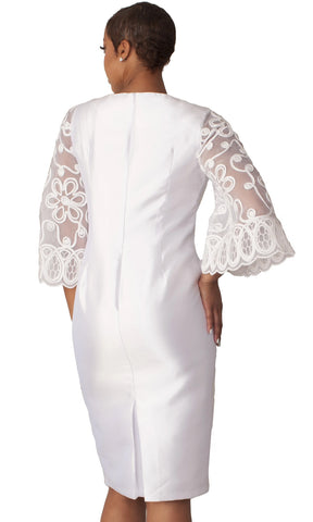 Chancele Church Dress 9721-White - Church Suits For Less