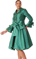 Chancele Church Dress 9723-Emerald - Church Suits For Less