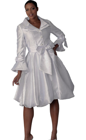 Chancele Church Dress 9723-White