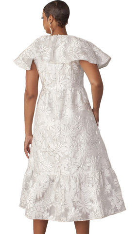 Chancele Church Dress 9725-White - Church Suits For Less