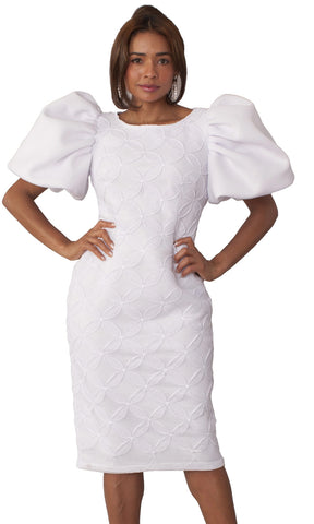 Chancele Church Dress 9727-White