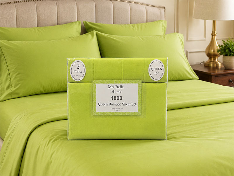 Fresh Lime Green Bamboo Sheet Set 207