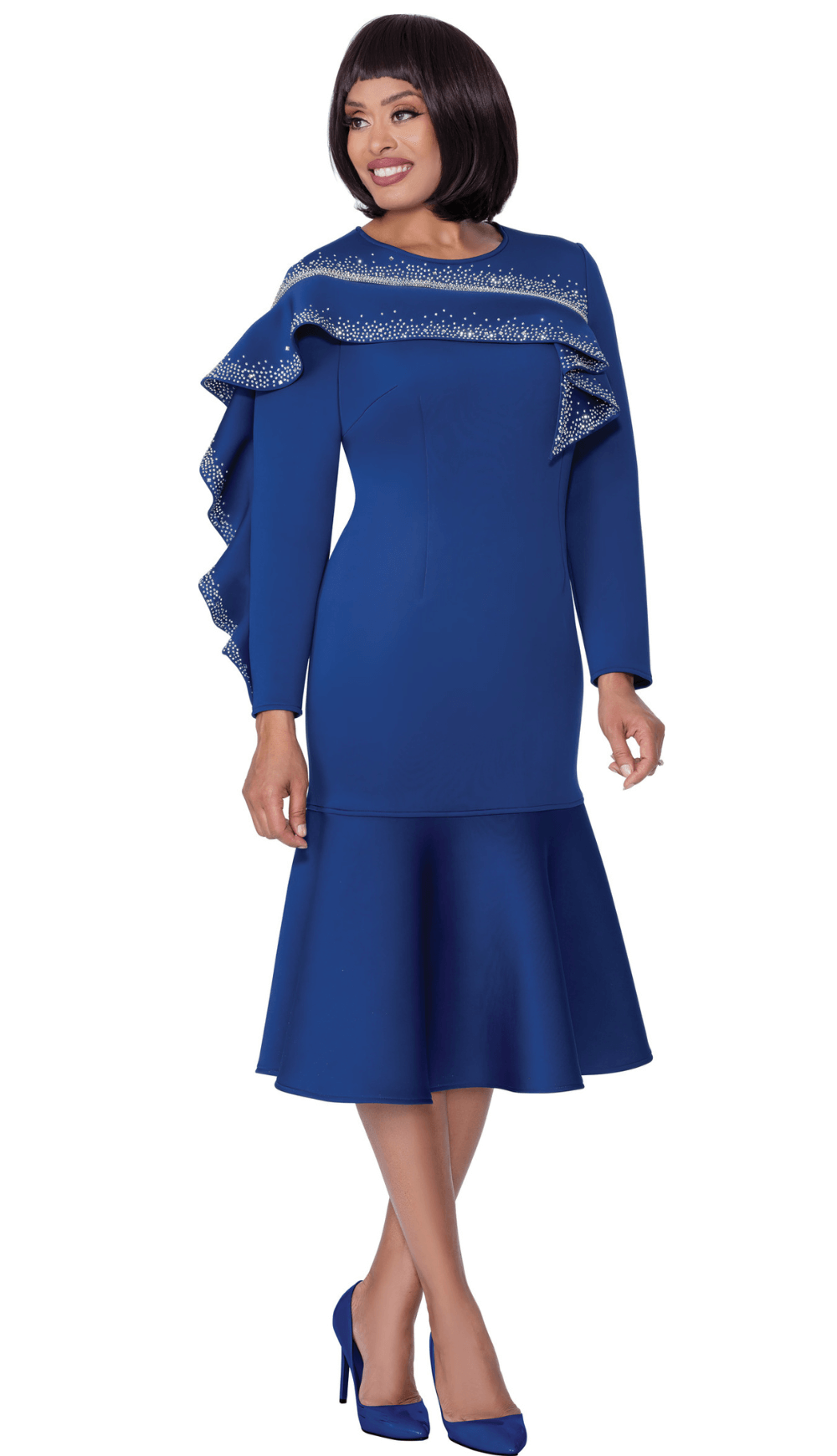 Church Dress With Flair 100441-Royal Blue