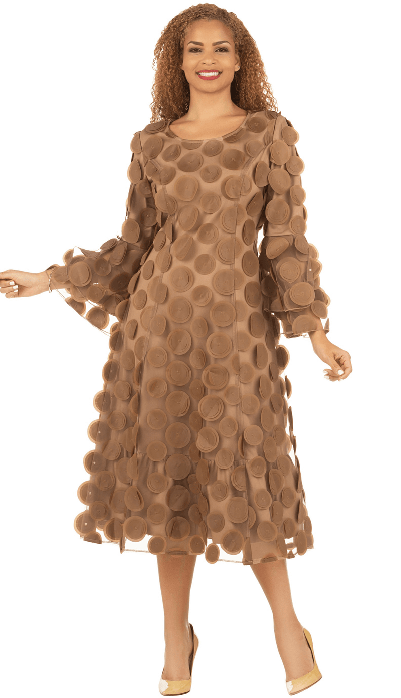 chocolate brown church dresses Giovanna Dress D1587-Chocolate, Chocolate / 14W