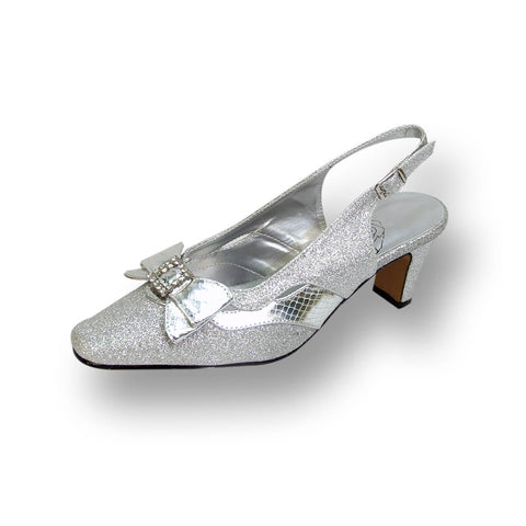 Women Church Shoes 786C Silver - Church Suits For Less