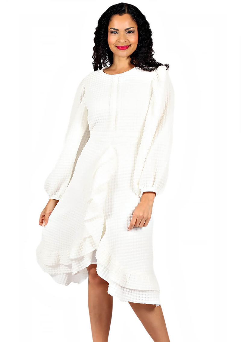 Diana Couture Church Dress 8709-Off-White