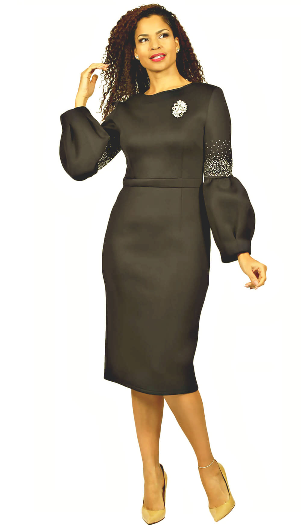 Diana Couture Church Dress 8850C-Black
