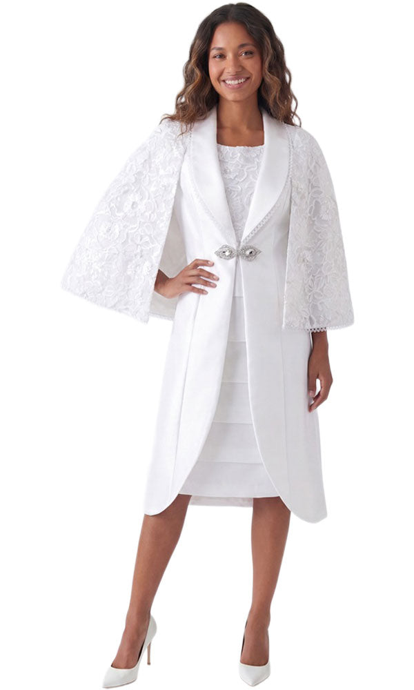 Diana Couture Church Dress 9231-Off-White