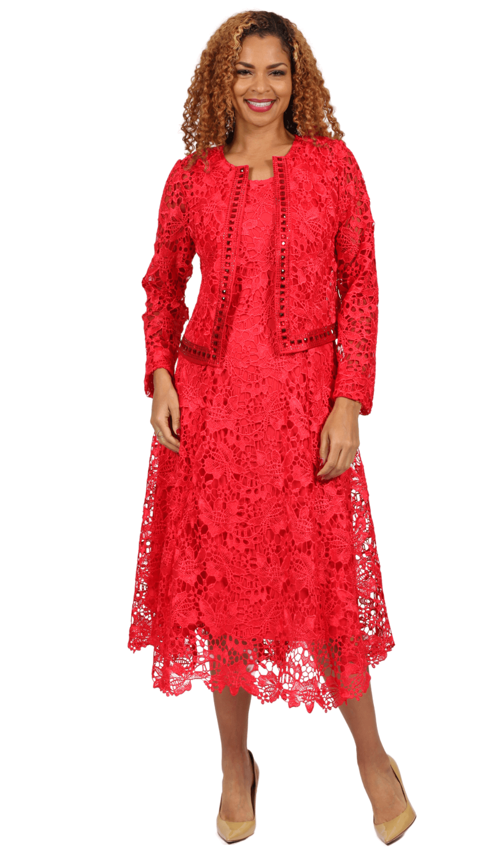 Diana Church Dress 8190C-Red – Church suits for less