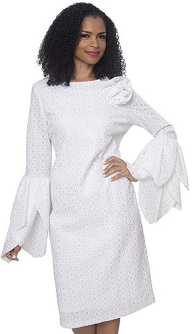 Diana Couture Dress 8334C-White - Church Suits For Less