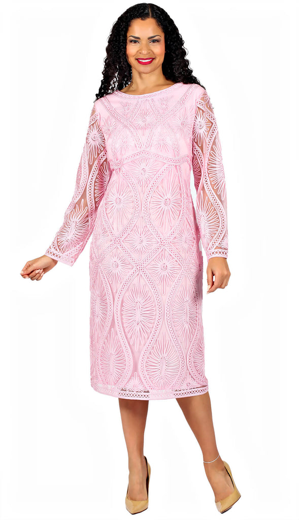 Diana Couture Dress 8501-Pink - Church Suits For Less