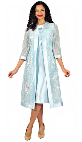 Diana Couture Church Dress 8656-Sky Blue