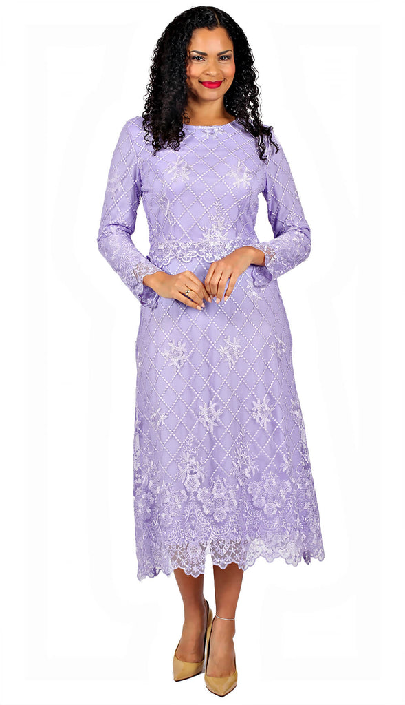 Diana Couture Dress 8667-Lilac - Church Suits For Less