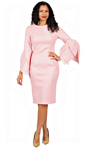 Diana Couture Church Dress 8694-Pink - Church Suits For Less