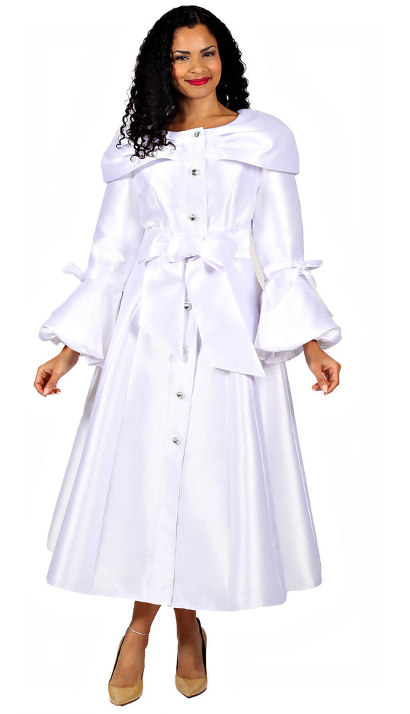 Diana Church Robe 8707-White - Church Suits For Less