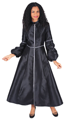 Diana Church Robe 8601C-Black/White - Church Suits For Less