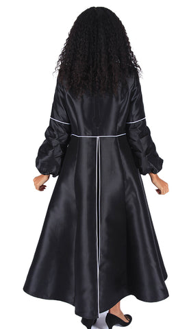 Diana Church Robe 8601C-Black/White - Church Suits For Less