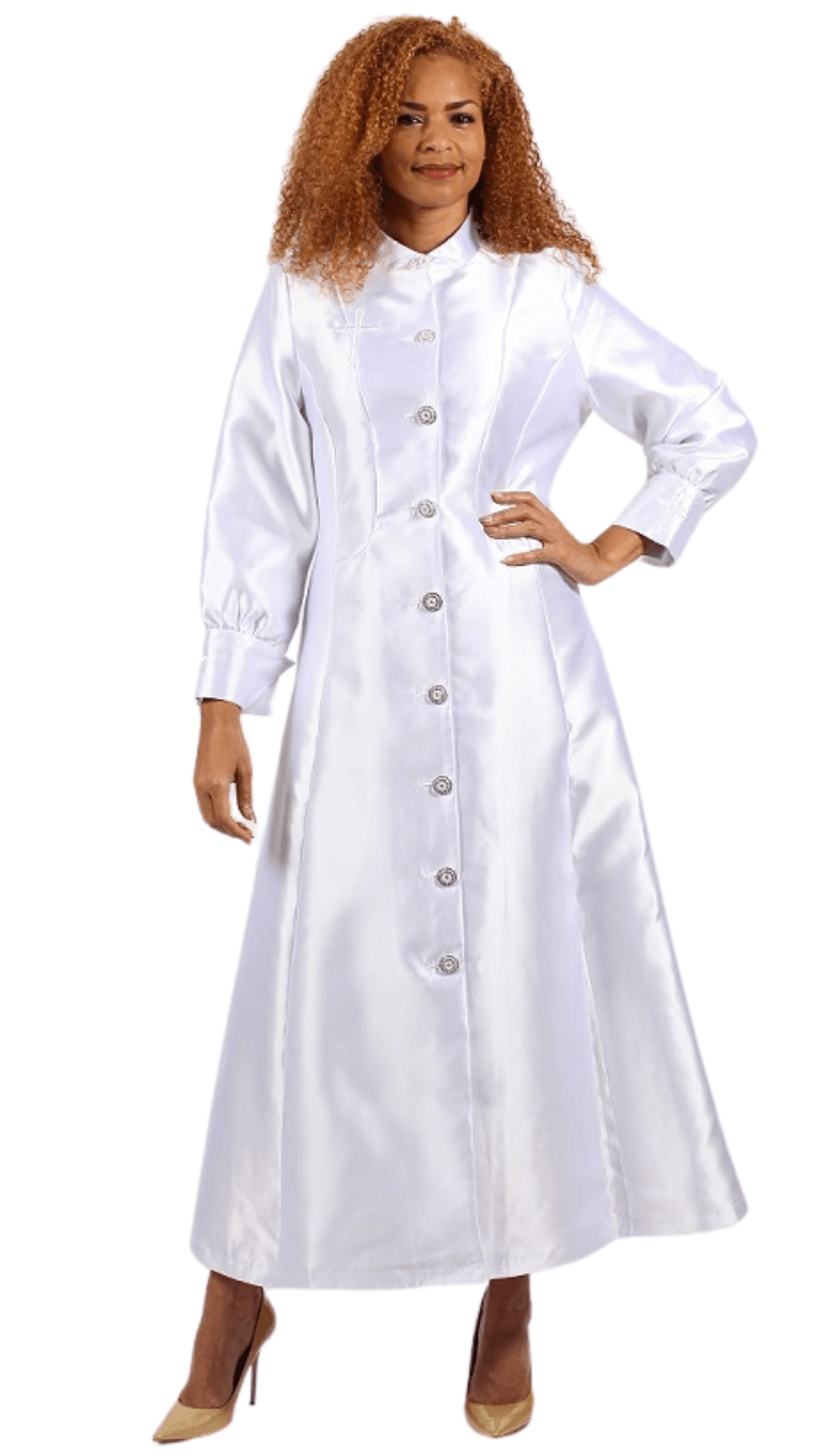 Diana Church Robe 8637-White - Church Suits For Less