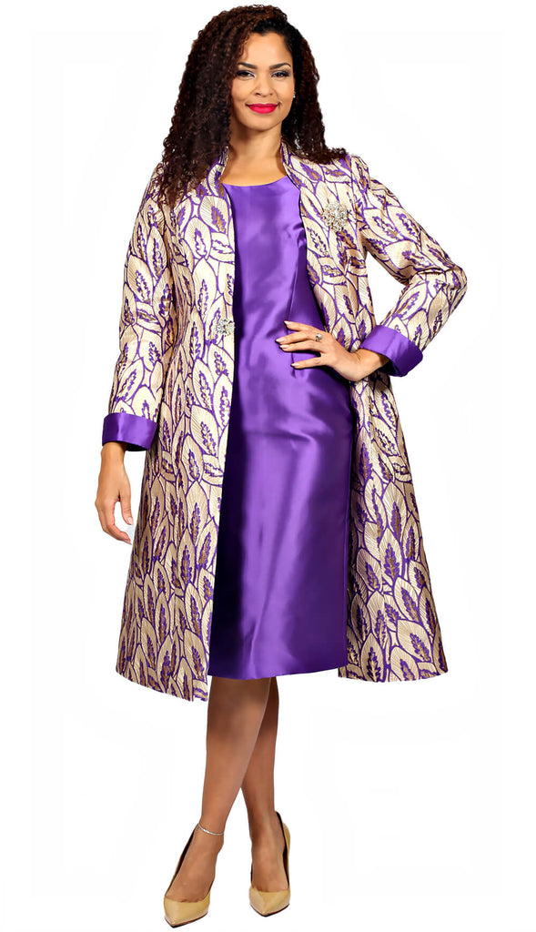 Diana Couture Dress 8610-Purple | Church suits for less
