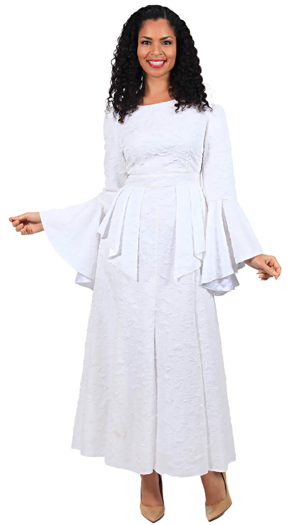 Diana Couture Dress 8685C-Off-White - Church Suits For Less