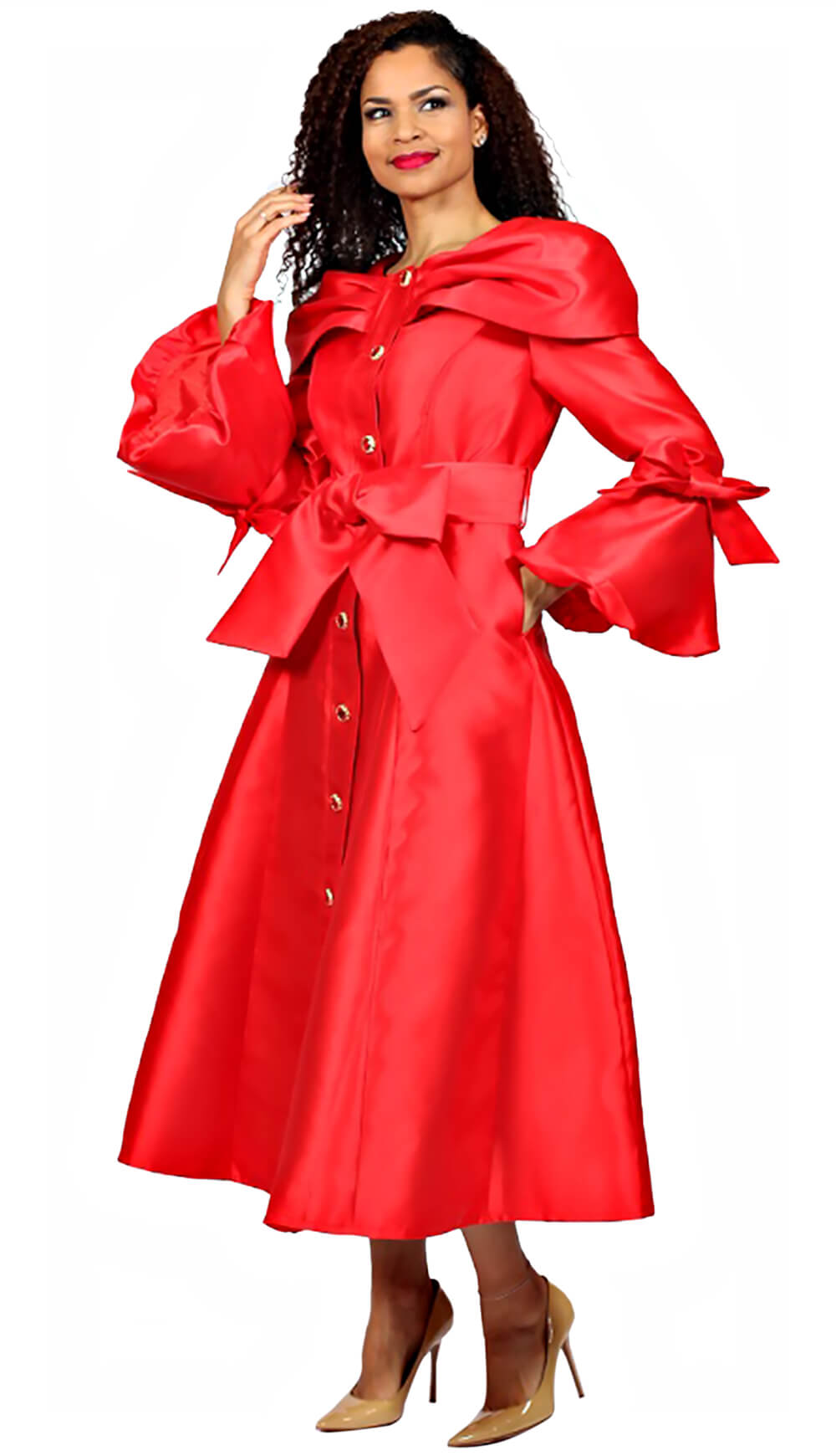Diana Church Robe 8707-Red - Church Suits For Less