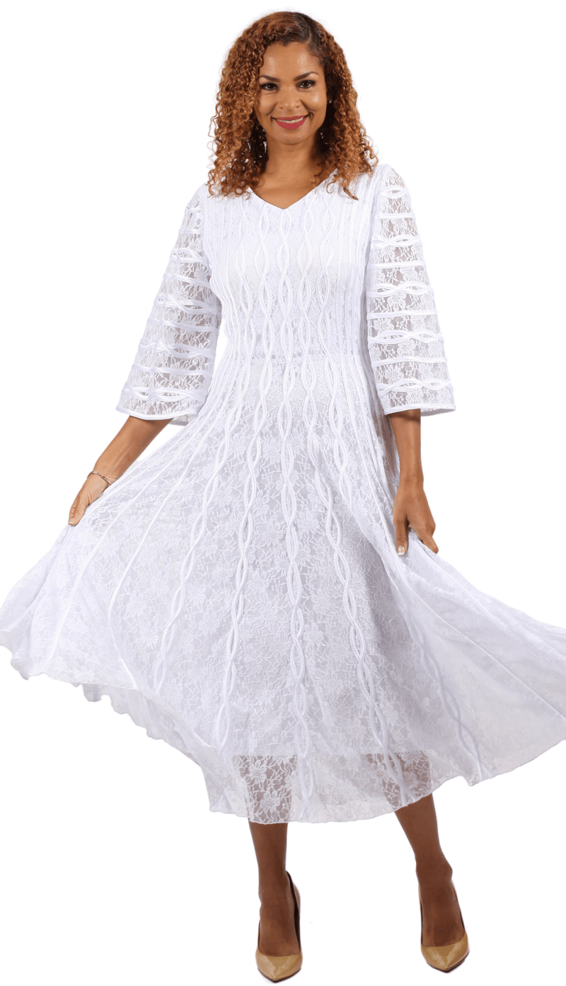 Diana Couture 9068 Church Dress White / 8