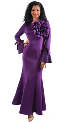 Diana Couture Dress D1054C-Purple - Church Suits For Less