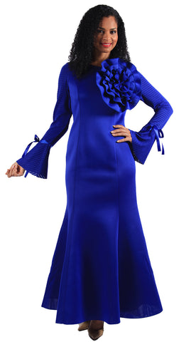 Diana Couture Dress D1054C-Royal - Church Suits For Less