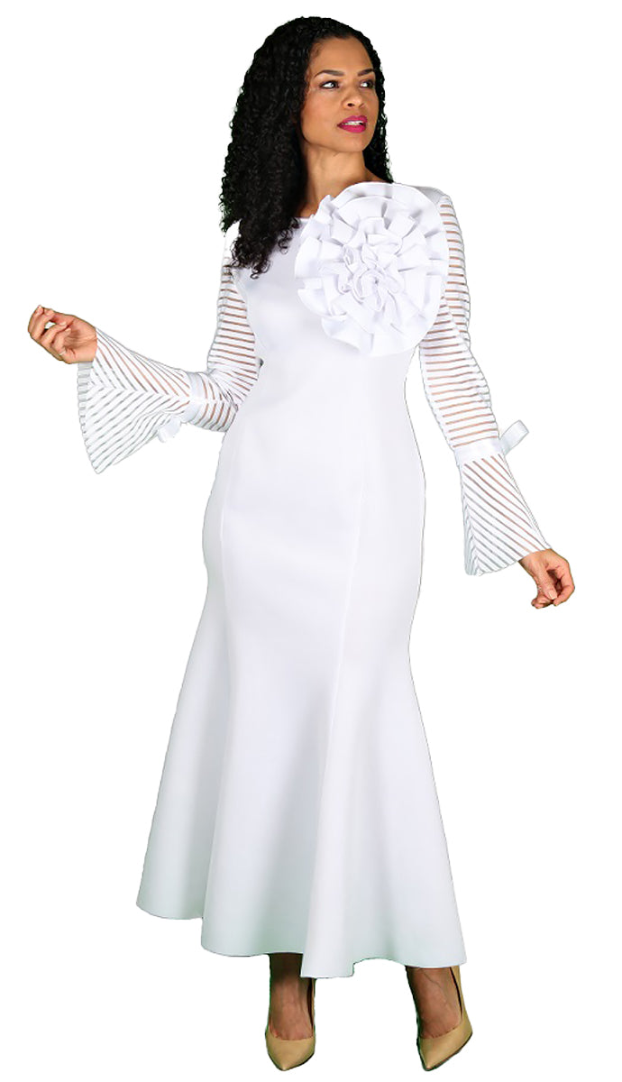 Diana Couture Dress D1054-White