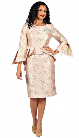 Diana Couture Church Dress 8741C-Champagne