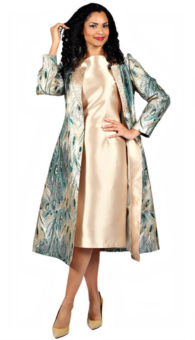 Diana Couture Church Dress 8745C-Champagne